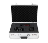 Custodia in alluminio, custodia da trasporto in alluminio, custodia protettiva portatile, multifunzione, custodia protettiva per documenti, blocco di sicurezza per fotocamera con spugna integrata