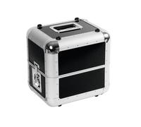 Custodia in Alluminio per Dischi LP - 80 Vinili, Nero con Angoli Arrotondati