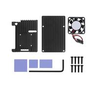 Custodia in Alluminio per Dissipatore di Calore Raspberry Pi 4B con Ventola di Raffreddamento + Pad Termico per Scheda di Sviluppo RPI 4B Guscio