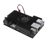 Custodia in alluminio per Orange Pi 5 e Orange Pi 5B che supporta sia la convezione che il raffreddamento ad aria forzata attraverso l'intestazione della ventola integrata e il coperchio scanalato