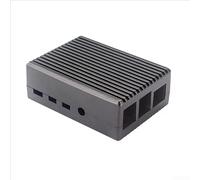 Custodia in alluminio per Raspberry Pi 4 Modello B con senza cuciture per l'accesso a tutte le porte, tra cui AV USB Ethernet GPIO e interfaccia fotocamera (senza ventola grigia)