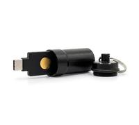 Custodia in Alluminio per YubiKey 5 NFC & 5C NFC con Portachiavi (Nero) | Portachiavi con O-ring, custodia in alluminio resistente, antiurto, compatibile con Security Key NFC