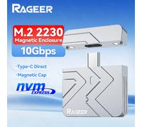 Custodia in alluminio SSD RAGEER M.2 2230 NVMe, custodia USB 3.2 Gen 2 (10 Gbps), copertura magnetica, chip Plug & Play 9210 di tipo C