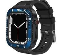 Custodia in ceramica con kit di modifica del nastro, per 8 7 45 mm Set di modernizzazione della cinghia in silicone in acciaio inossidabile in metallo 45 mm , per la serie IWatch 6 SE 5 444 mm, 44mm