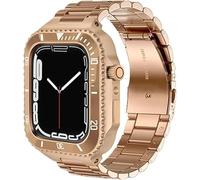 Custodia in ceramica con kit di modifica del nastro, per 8 7 45 mm Set di modernizzazione della cinghia in silicone in acciaio inossidabile in metallo 45 mm , per la serie IWatch 6 SE 5 444 mm, 44mm