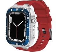 Custodia in ceramica con kit di modifica del nastro, per 8 7 45 mm Set di modernizzazione della cinghia in silicone in acciaio inossidabile in metallo 45 mm , per la serie IWatch 6 SE 5 444 mm, 44mm
