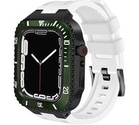 Custodia in ceramica con kit di modifica del nastro, per 8 7 45 mm Set di modernizzazione della cinghia in silicone in acciaio inossidabile in metallo 45 mm , per la serie IWatch 6 SE 5 444 mm, 45mm