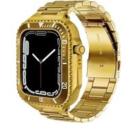 Custodia in ceramica con kit di modifica del nastro, per 8 7 45 mm Set di modernizzazione della cinghia in silicone in acciaio inossidabile in metallo 45 mm , per la serie IWatch 6 SE 5 444 mm, 45mm