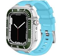 Custodia in ceramica con kit di modifica del nastro, per 8 7 45 mm Set di modernizzazione della cinghia in silicone in acciaio inossidabile in metallo 45 mm , per la serie IWatch 6 SE 5 444 mm, 45mm