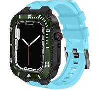 Custodia in ceramica con kit di modifica del nastro, per 8 7 45 mm Set di modernizzazione della cinghia in silicone in acciaio inossidabile in metallo 45 mm , per la serie IWatch 6 SE 5 444 mm, 45mm
