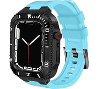 Custodia in ceramica con kit di modifica del nastro, per 8 7 45 mm Set di modernizzazione della cinghia in silicone in acciaio inossidabile in metallo 45 mm , per la serie IWatch 6 SE 5 444 mm, 44mm