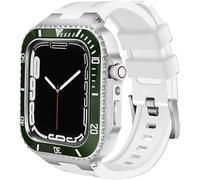 Custodia in ceramica con kit di modifica del nastro, per 8 7 45 mm Set di modernizzazione della cinghia in silicone in acciaio inossidabile in metallo 45 mm , per la serie IWatch 6 SE 5 444 mm, 44mm