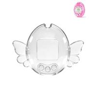 Custodia in cristallo per PC compatibile con Tamagotchi Original, copertura antiurto con foro per cordino e ali staccabili, angelo trasparente