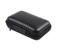 Custodia in EVA per disco rigido, auricolari e cavi, organizer portatile per elettronica con stampa a trasferimento termico, borsa da viaggio compatta, 13 x 8 x 4 cm, colore nero