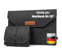 Custodia in feltro per MacBook Air 15” M4/A3241 M3/A3114 M2/A2941 2025-2023, Surface 7th, Laptop 14 pollici, Surface Laptop Studio 14.4” - Sleeve sottile per notebook da 14-15 pollici