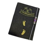 Custodia in feltro spesso per certificato di gravidanza, con tasca organizer per documenti di nascita ospedalieri e assicurazioni