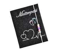 Custodia in feltro spesso per certificato di gravidanza, con tasca organizer per documenti ospedalieri e assicurativi