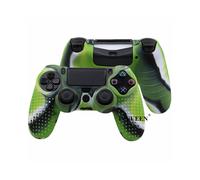 Custodia in gomma siliconica morbida Green Camo 2 per controller Sony PlayStation Dualshock 4 PS4 DS4 Pro Slim