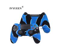 Custodia in gomma siliconica morbida mimetica blu per controller Sony PlayStation Dualshock 4 PS4 DS4 Pro Slim