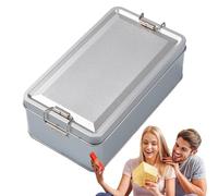 Custodia in lamiera stagnata - Scatola portaoggetti in metallo, Contenitore portaoggetti in lattine di banda stagnata | Scatola di latta vuota antipolvere con coperchio, latta rettangolare i