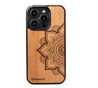Custodia in legno Bewood per iPhone 15 Pro MANDALA ALBERO DI MELI