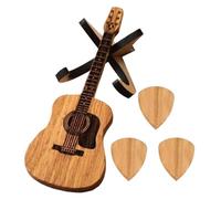 Custodia in legno per plettro per chitarra acustica, elegante porta plettri, organizer per plettri per chitarra 2024, scatola in legno naturale, elegante supporto per sorella e amica, Custodia per
