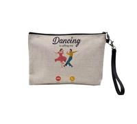 Custodia in lino - Phone Call is Calling Me Sport Leisure Passion - Astuccio per trucco in tela effetto lino, astuccio da toilette - Portamonete, Danza, 23.5 x 15 cm, Astuccio per il trucco