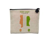 Custodia in lino - Phone Call is Calling Me Sport Leisure Passion Culture Tourism Travel - Astuccio per trucco in tela effetto lino, astuccio da toilette - Portamonete, Costa d'Avorio, 15 x 10 cm,