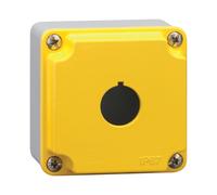 Custodia in metallo vuota 1 foro coperchio giallo LPZM1A5