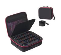 Custodia in miniatura, con 64 scomparti, con vassoi in schiuma a doppio strato che assorbe gli urti per Warhammer 40k, DND e altri modelli da 32 mm, con tracolla regolabile e tasca con cerniera,