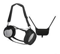 Custodia in nylon con tracolla per JBL per BOOMBOX 4, custodia protettiva con 2 coperchi laterali, borsa da trasporto antiurto per altoparlanti, nero, 47 x 13 x 17,5 cm (nero)