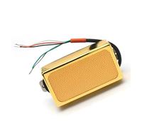 Custodia In Ottone Alnico 5 Humbucker Per Chitarra Con Maglia Metallica Top 4 Cavo Di Collegamento Bobina 7.5k/15k Pickup Elettrico A Doppia Bobina(Gold Neck)