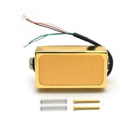 Custodia In Ottone Alnico 5 Humbucker Per Chitarra Con Maglia Metallica Top 4 Cavo Di Collegamento Bobina 7.5k/15k Pickup Elettrico A Doppia Bobina(Gold Bridge)