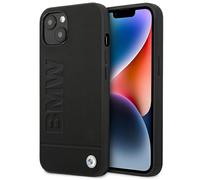 Custodia in pelle BMW per iPhone 14 Plus, nera