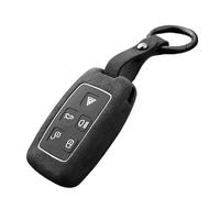 Custodia in pelle compatibile con Land Rover Range Rover Sport Freelander Discovery compatibile con Jaguar XE XJ XJL Smart Remote Key Car(A Gray)