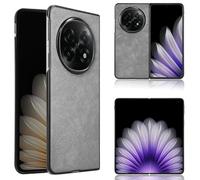 Custodia in pelle compatibile con Oppo Find N5 Case, Premium PU Leather Oppo Find N5 Cover-Grigio