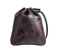 Custodia in pelle con coulisse, borsa per dadi con fondo piatto e organizer per edc con morbida fodera in microfibra scamosciata resistente ai graffi per giochi da tavolo, auricolari, monete e