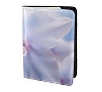 Custodia in pelle con porta passaporto bella stampa Orchid3 in pelle ecologica elementi essenziali da viaggio