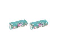 Custodia in pelle con specchio blu per trucco e rossetto, Set da 2 (blu), as described, come descrizione