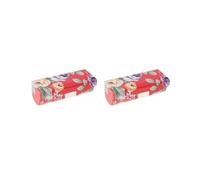 Custodia in pelle con specchio blu per trucco e rossetto, Set da 2 (rosso), as described, come descrizione