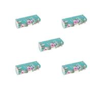 Custodia in pelle con specchio blu per trucco e rossetto, Set da 5 (blu), as described, come descrizione