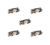 Custodia in pelle con specchio blu per trucco e rossetto, Set da 5 (nero), as described, come descrizione