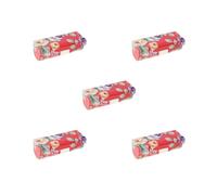 Custodia in pelle con specchio blu per trucco e rossetto, Set da 5 (rosso), as described, come descrizione