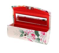 Custodia in pelle con specchio per rossetto e gioielli, colore: nero, Beige, as described, come descrizione