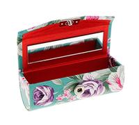 Custodia in pelle con specchio per rossetto e gioielli, colore: nero, Blu, as described, come descrizione