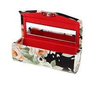 Custodia in pelle con specchio per rossetto e gioielli, colore: nero, Nero , as described, come descrizione