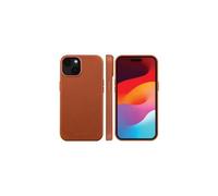 Custodia in Pelle - DBRAMANTE1928 - Roskilde - Compatibile MagSafe - iPhone 15 Plus - Marrone chiaro