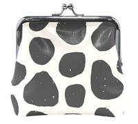Custodia in pelle divertente per monete da donna, simpatico lucchetto da bacio, a pois chic, portafoglio per ragazze, chic spot nero, taglia unica, Chic Spot Nero, Taglia unica, Classico