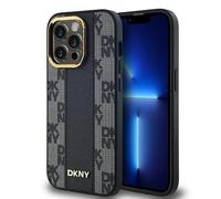 Custodia in pelle DKNY MagSafe nera per iPhone 13 Pro Max.