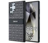 Custodia in pelle DKNY nera per Samsung Galaxy S24 Ultra.